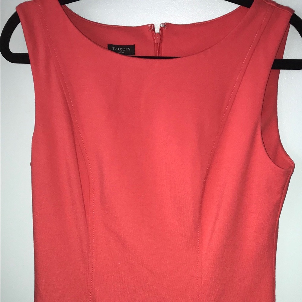 Talbots coral A line dress 10
